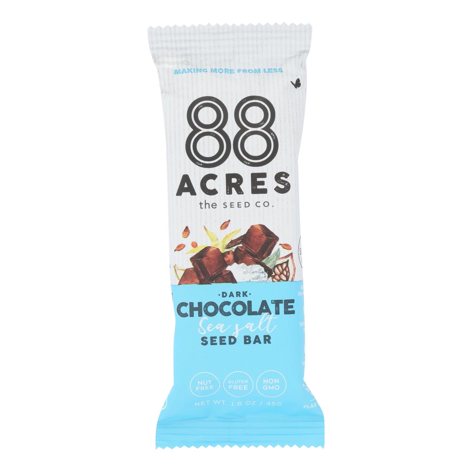 88 Acres Chocolate Sea Salt Bars, Box of 9 - 1.6 oz
